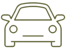 Carro verde oliva delgado