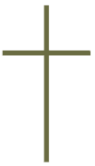 Cruz verde oliva delgado